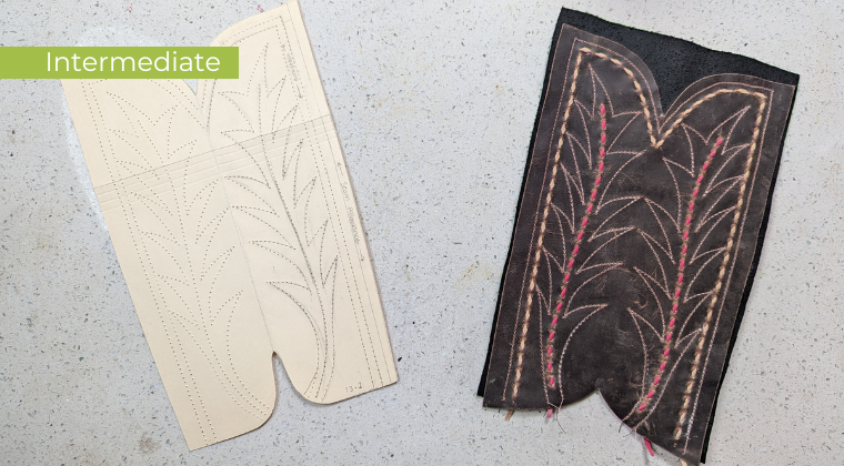 Buckstitching a Boot Top