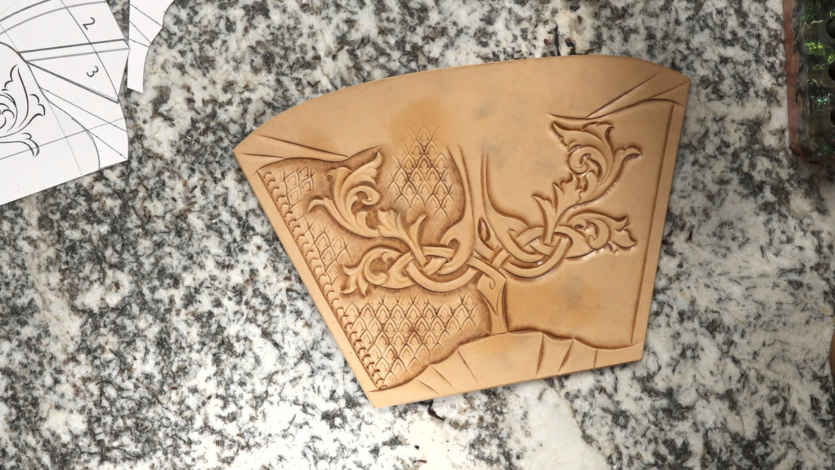 Create a stunning pair of leather bracers—even as a beginner