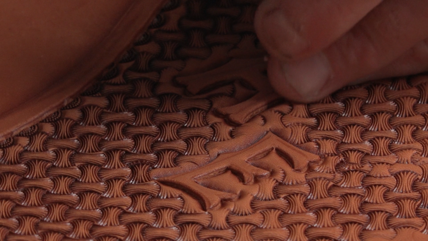 Floral Tooled and Stamped Holster for a Revolver