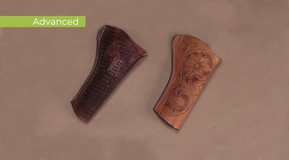 Floral Tooled and Stamped Holster for a Revolver