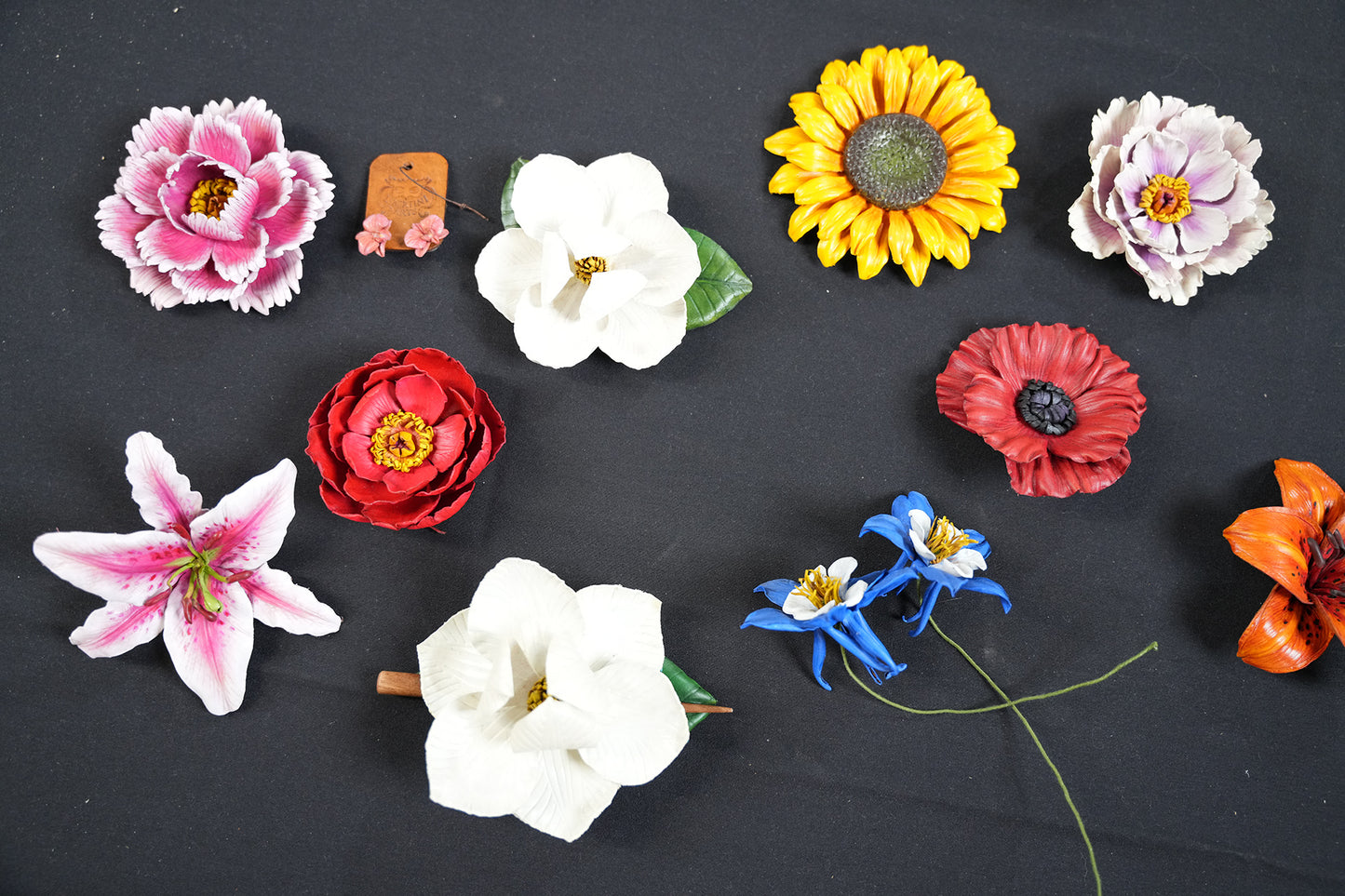 Layering and Coloring Leather to make a Peony Flower
