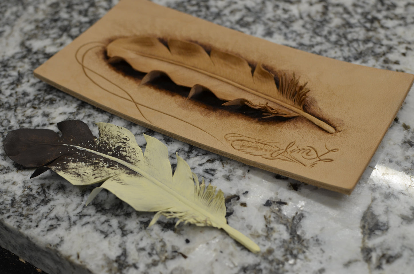 Creating & Coloring 3D Leather Feathers with Jim Linnell