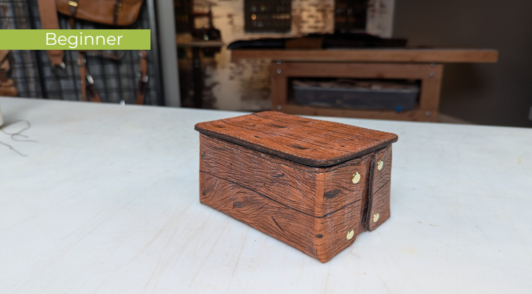 Tool Leather to Look Like Wood | Faux Wood Box