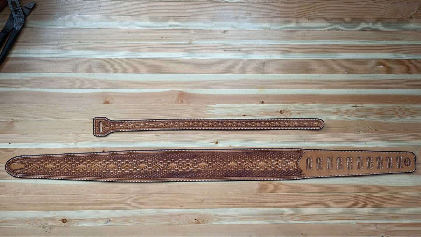 Buckle-Free Leather Guitar Strap