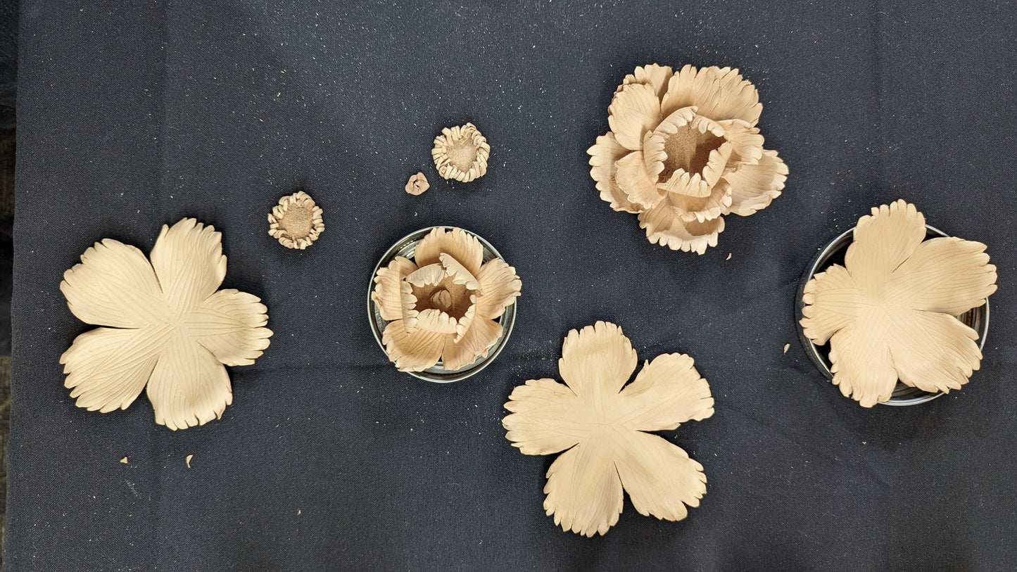 Layering and Coloring Leather to make a Peony Flower