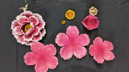 Layering and Coloring Leather to make a Peony Flower