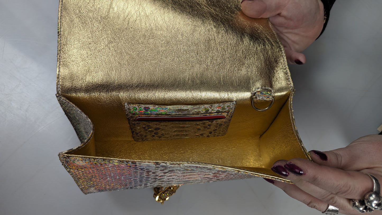 Design a luxury python handbag with confidence