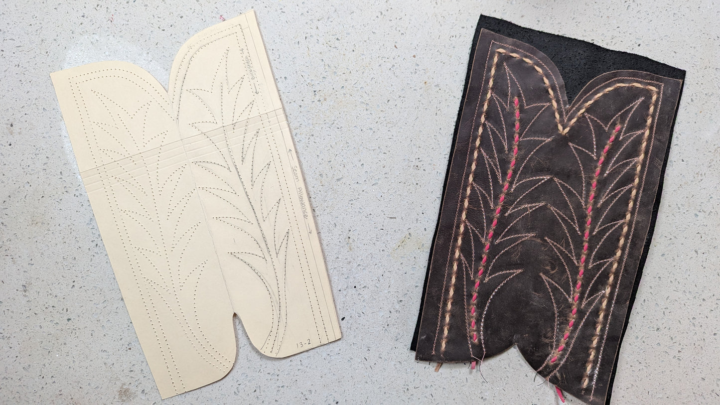 Buckstitching a Boot Top Class