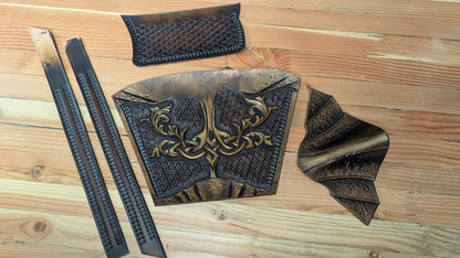 Create a stunning pair of leather bracers—even as a beginner