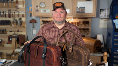 Pro Laptop Bag Build with Aaron Heizer | Maker's Leather Supply