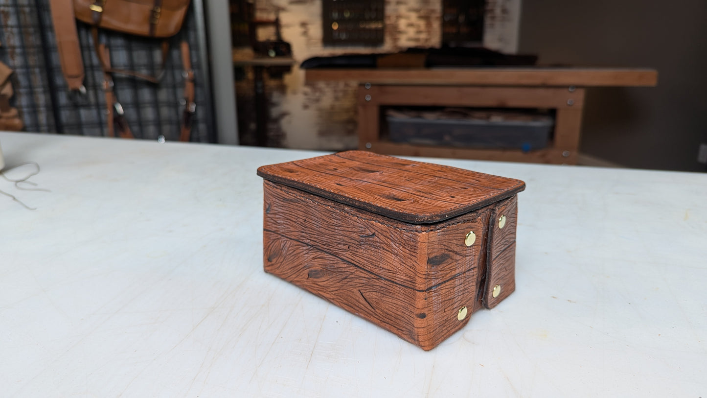 Tool Leather to Look Like Wood | Faux Wood Box