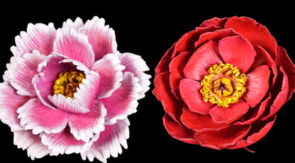 Layering and Coloring Leather to make a Peony Flower