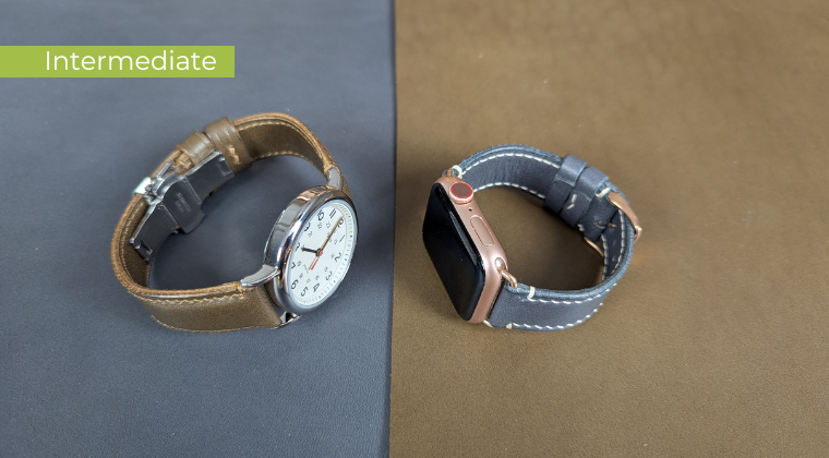 How to make a leather watchbands for a classic timepiece or and Apple Watch