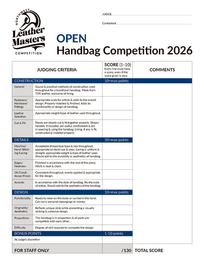 2026 Open Handbag Competition