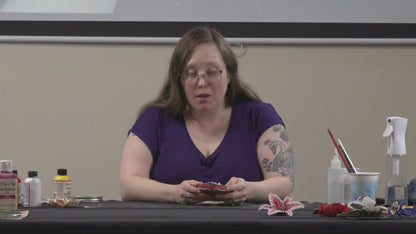 Layering and Coloring Leather to make a Peony Flower