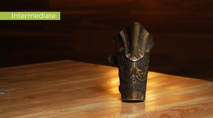 Create a stunning pair of leather bracers—even as a beginner