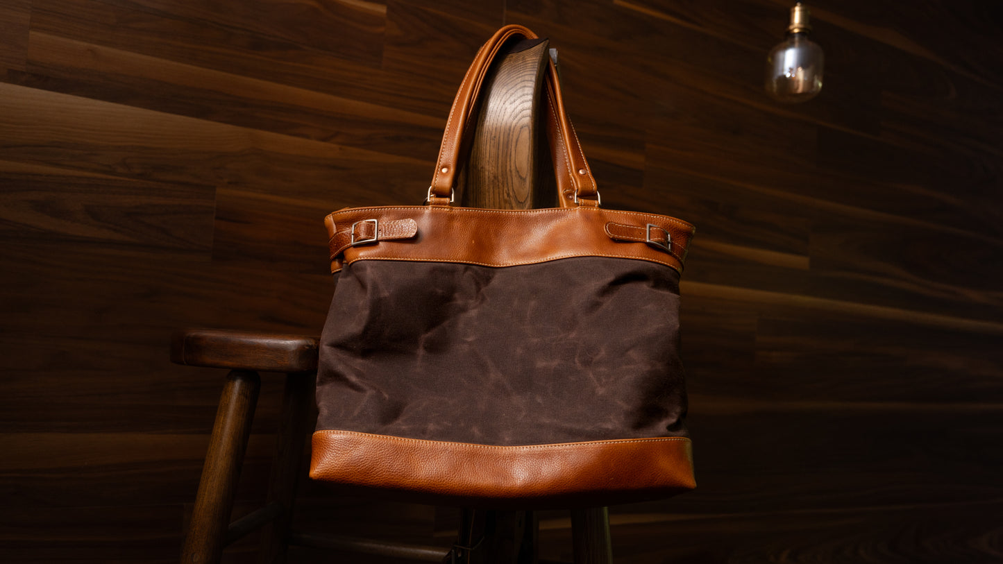 A Tote Bag of Canvas and Leather with Aaron Heizer