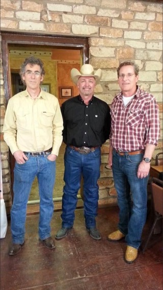 Mike Vaughn with bootmaker Lee Miller and Mike’s bootmaking student ...